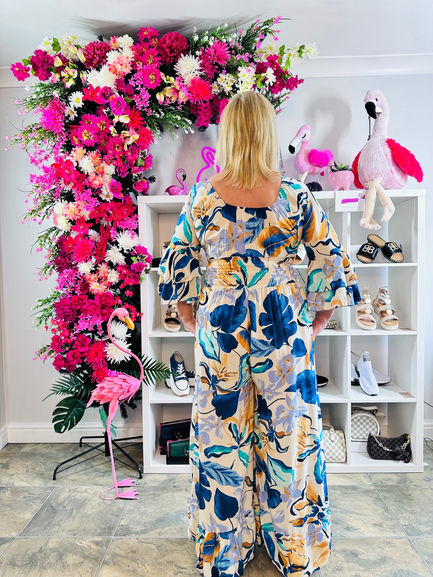 Tropical Blue Jumpsuit