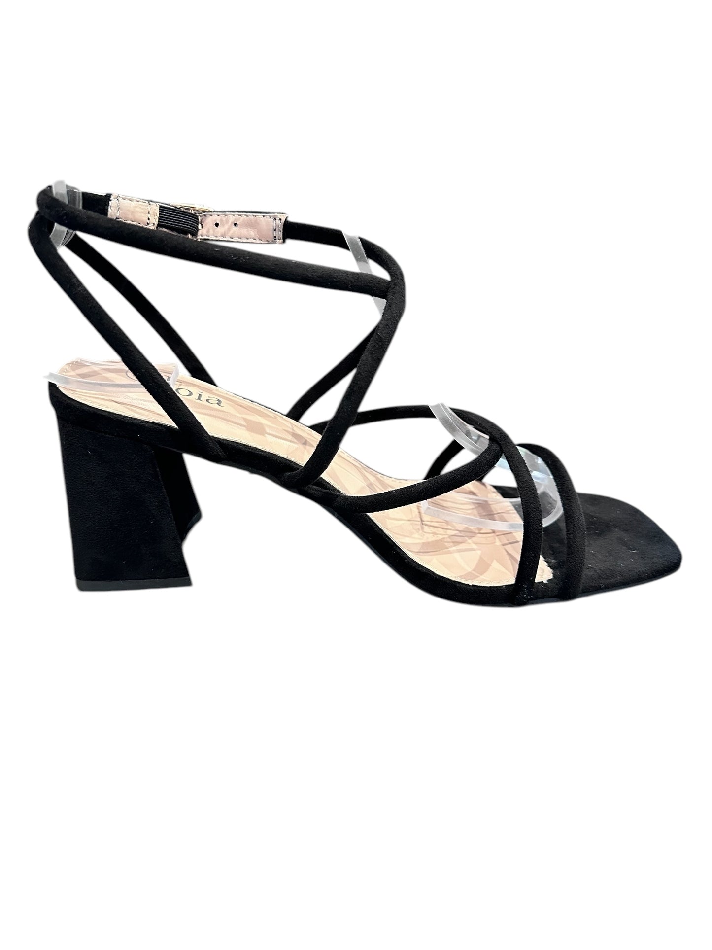 Black Block Heel Sandal