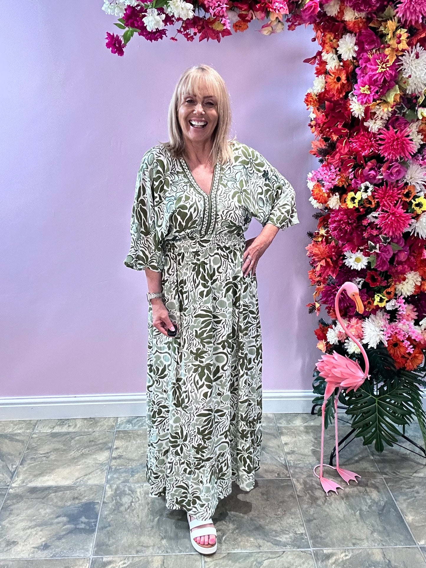 Green Boho Maxi