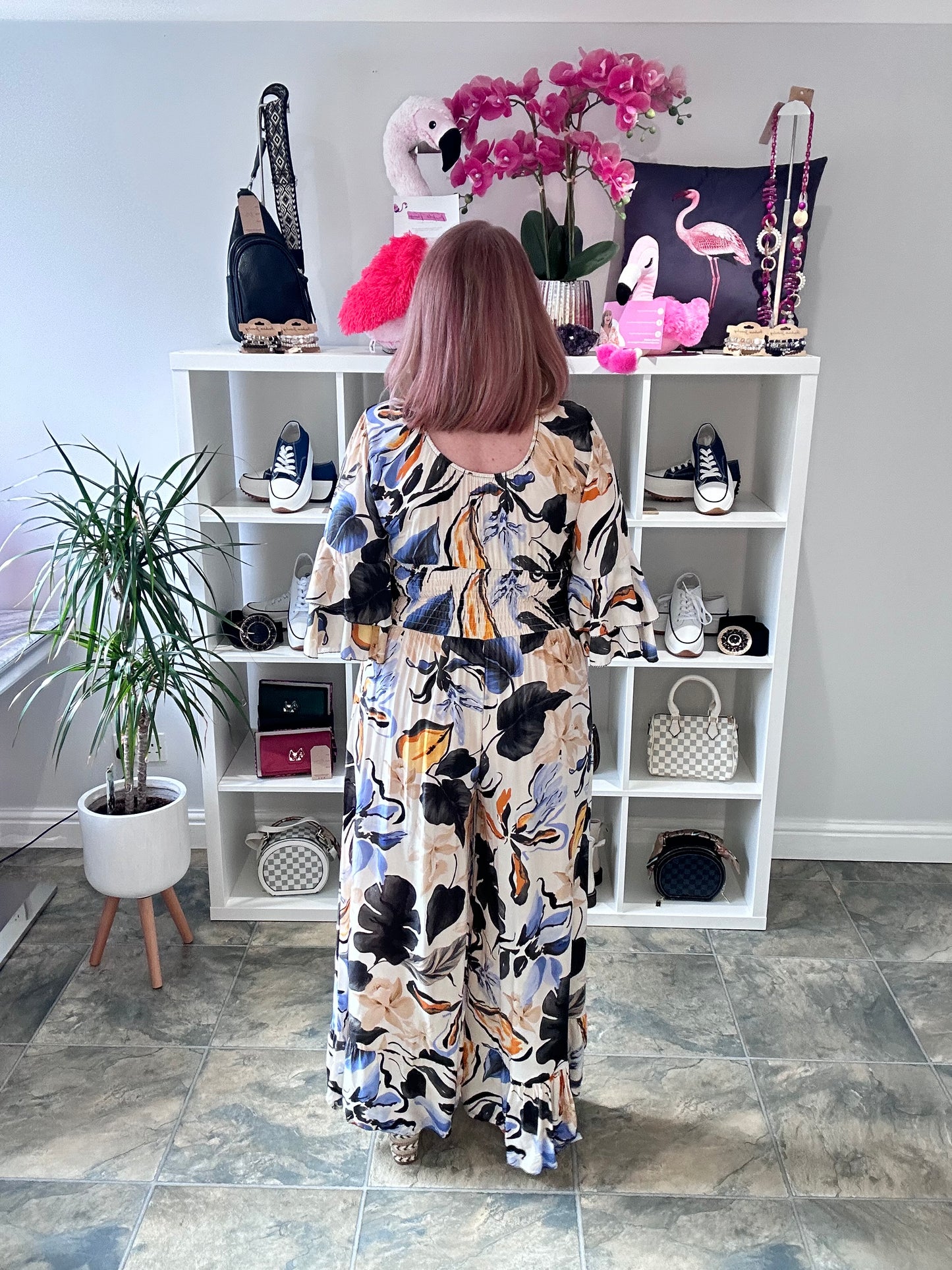 Tropical Black Jumpsuit