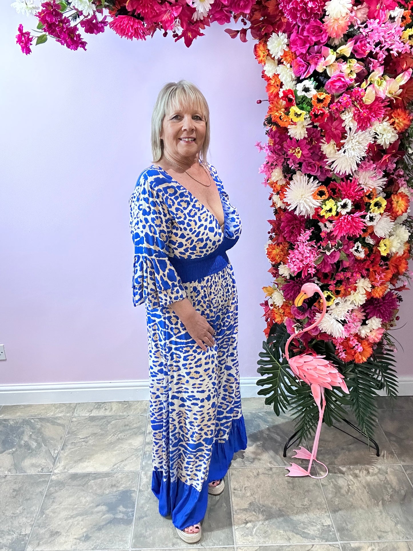 Jumpsuit Blue Leopard