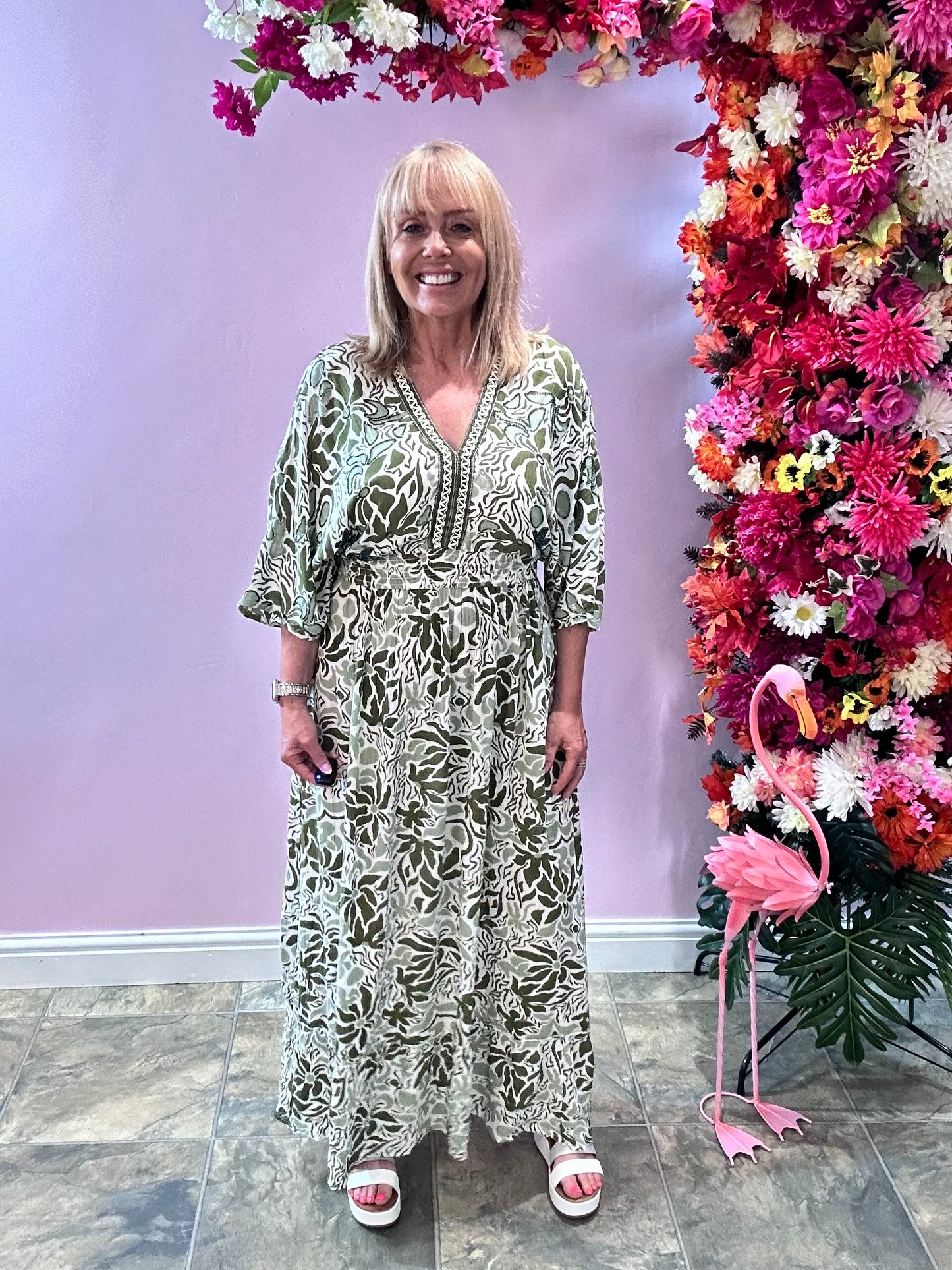 Green Boho Maxi