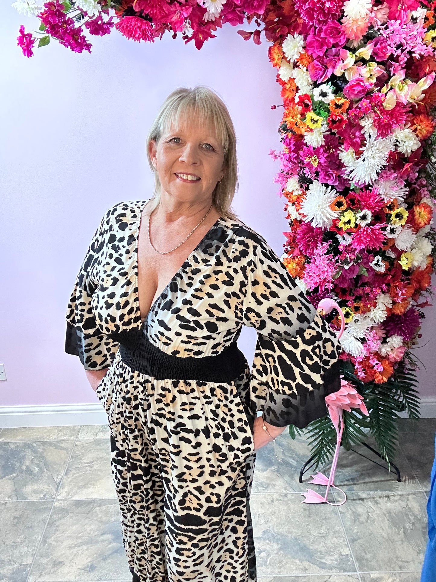 Jumpsuit Black Leopard