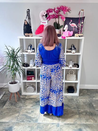 Jumpsuit Blue Leopard