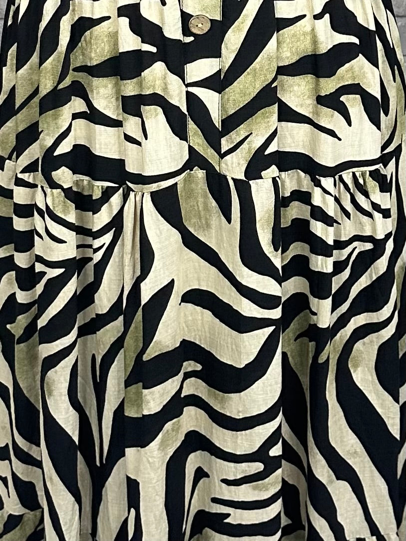 Zebra magic maxi dress