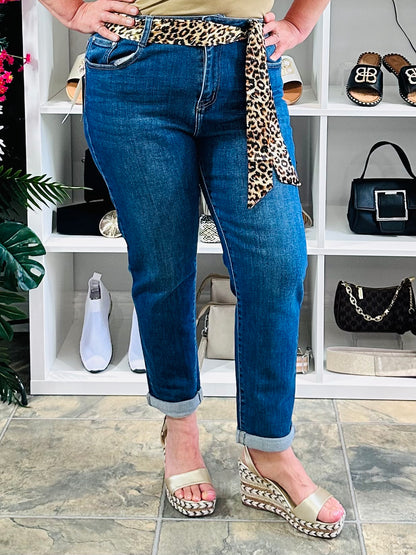 Leopard Belt jeans