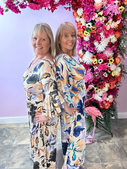 Tropical Black Jumpsuit