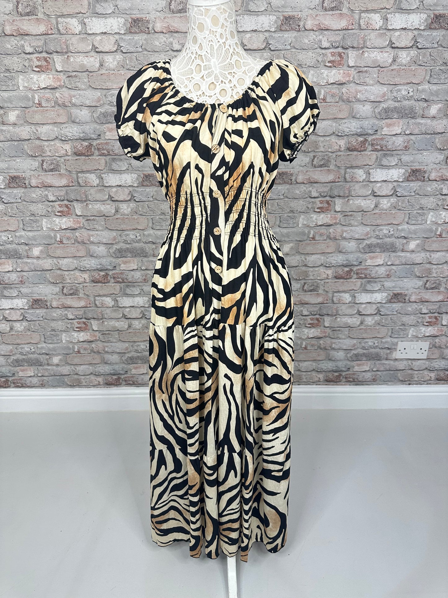 Zebra magic maxi dress