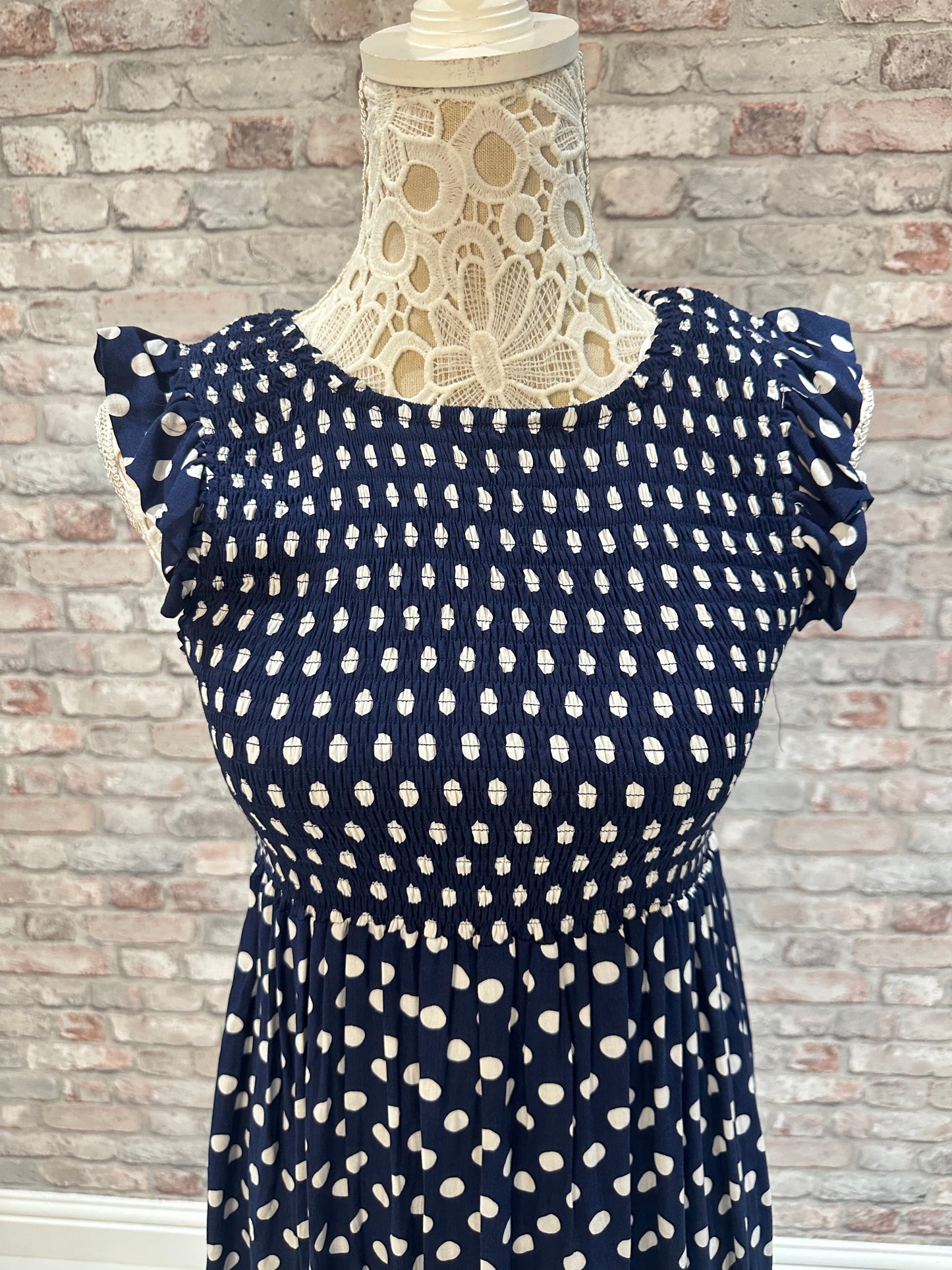 Polka dot midi dress