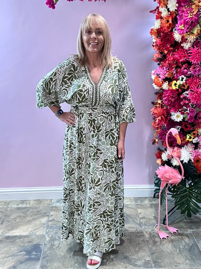 Green Boho Maxi