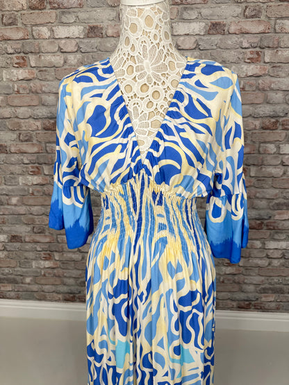 Blue swirl magic dress