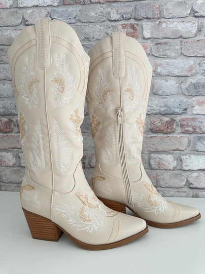 Embroidered cowboy boots