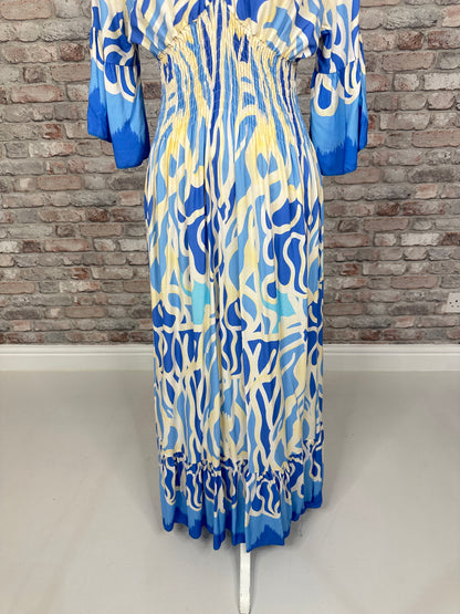 Blue swirl magic dress