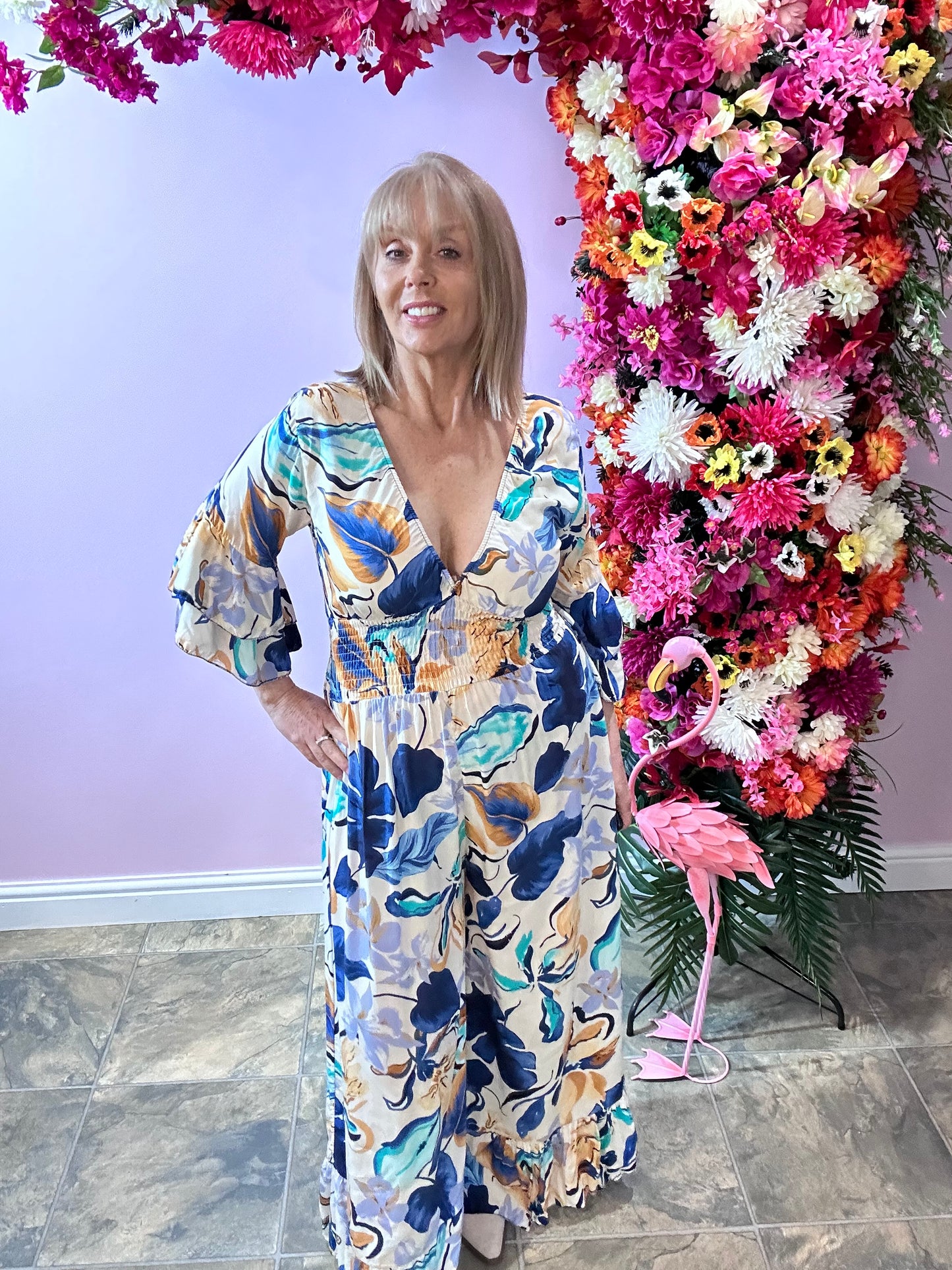 Tropical Blue Jumpsuit