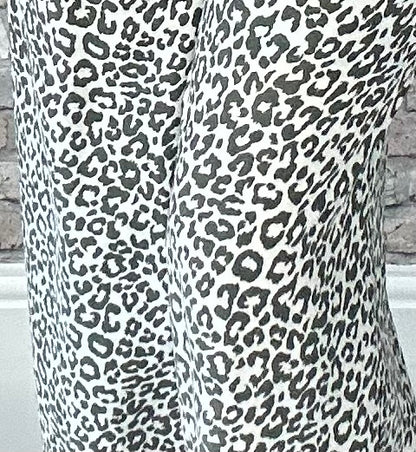 Olive leopard trousers