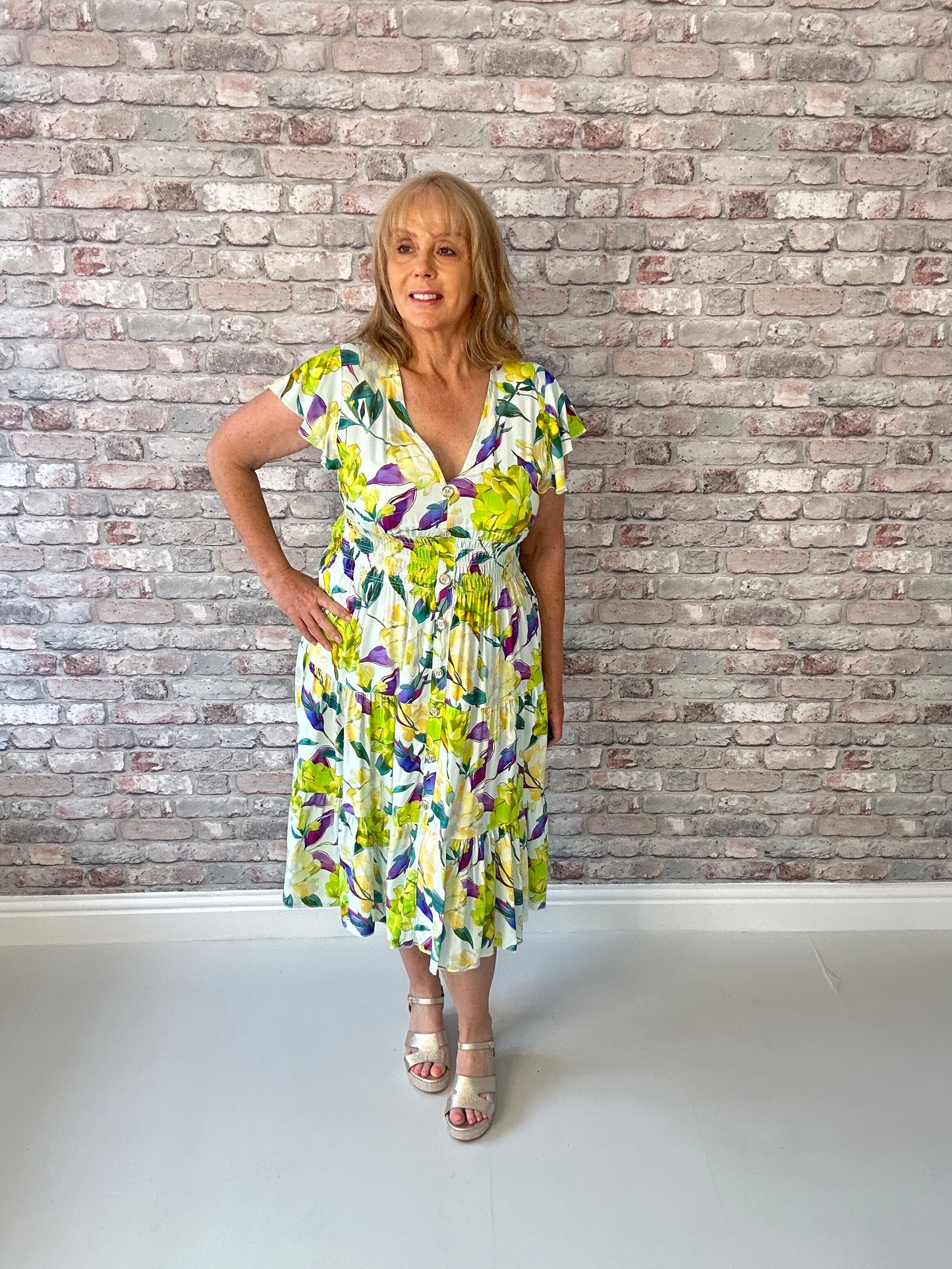 V Neck magic midi dresses