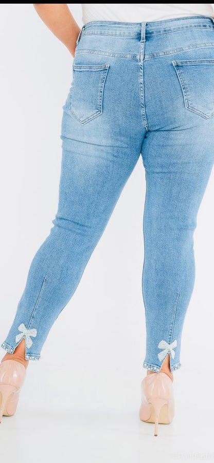 Pearl Bow Jeans