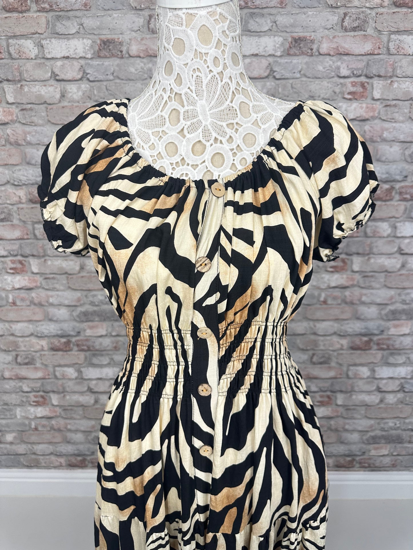 Zebra magic maxi dress