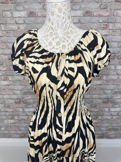 Zebra magic maxi dress