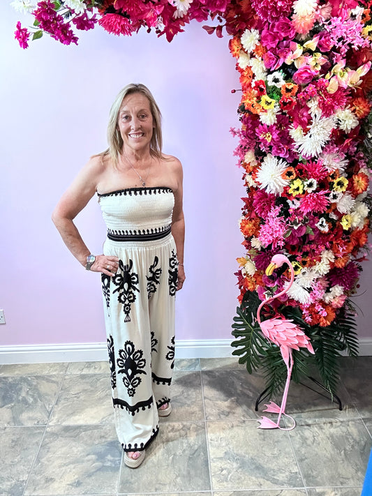 Paisley Jumpsuit Cream