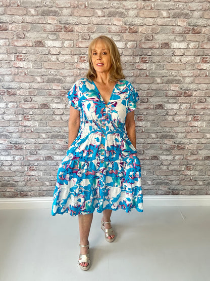 V Neck magic midi dresses