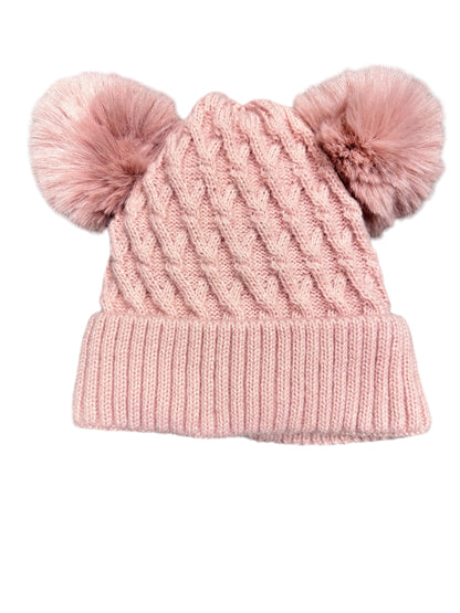 2 PomPom Cable Hat