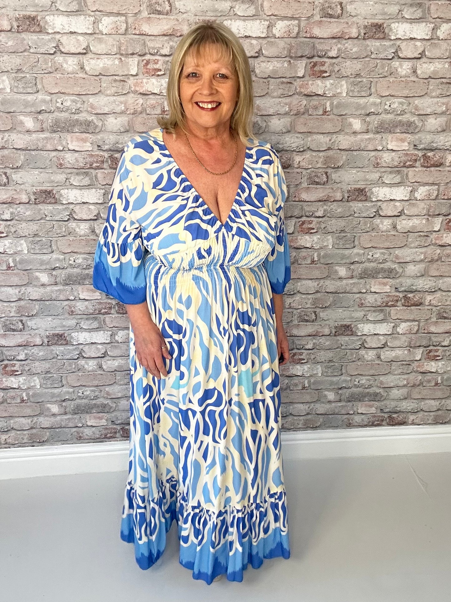 Blue swirl magic dress