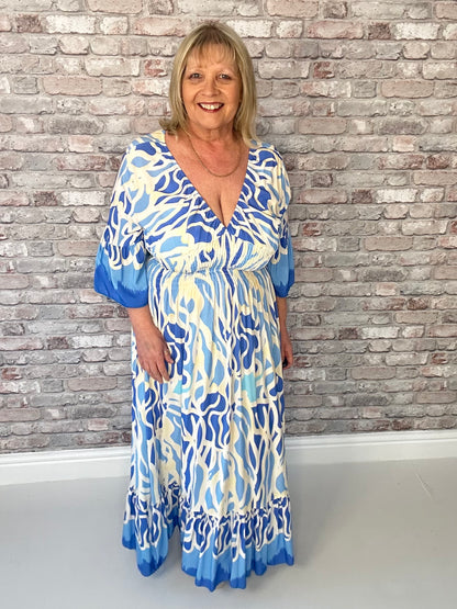 Blue swirl magic dress