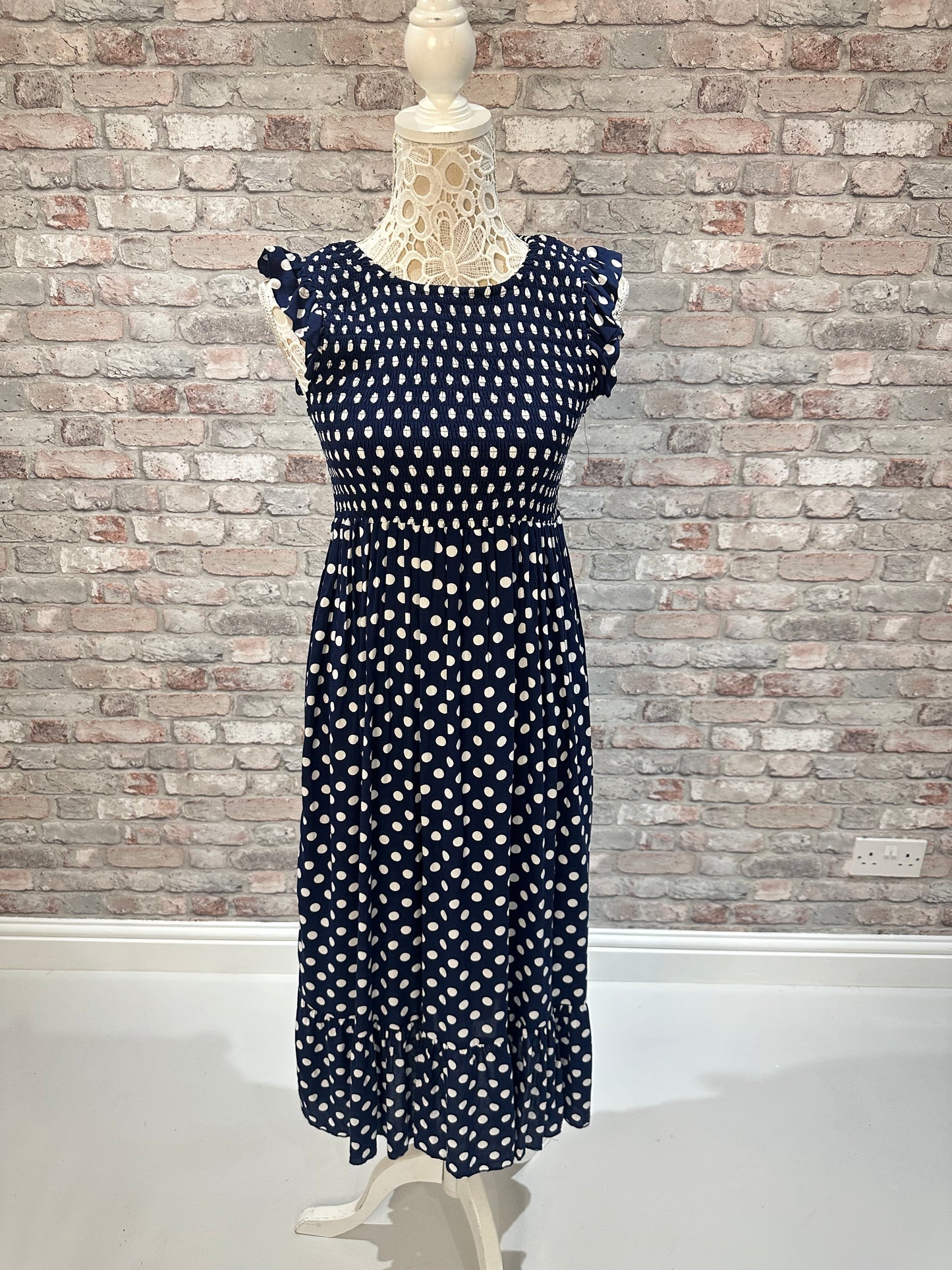 Polka dot midi dress