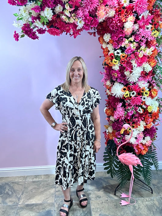Mono Magic Midi Dress