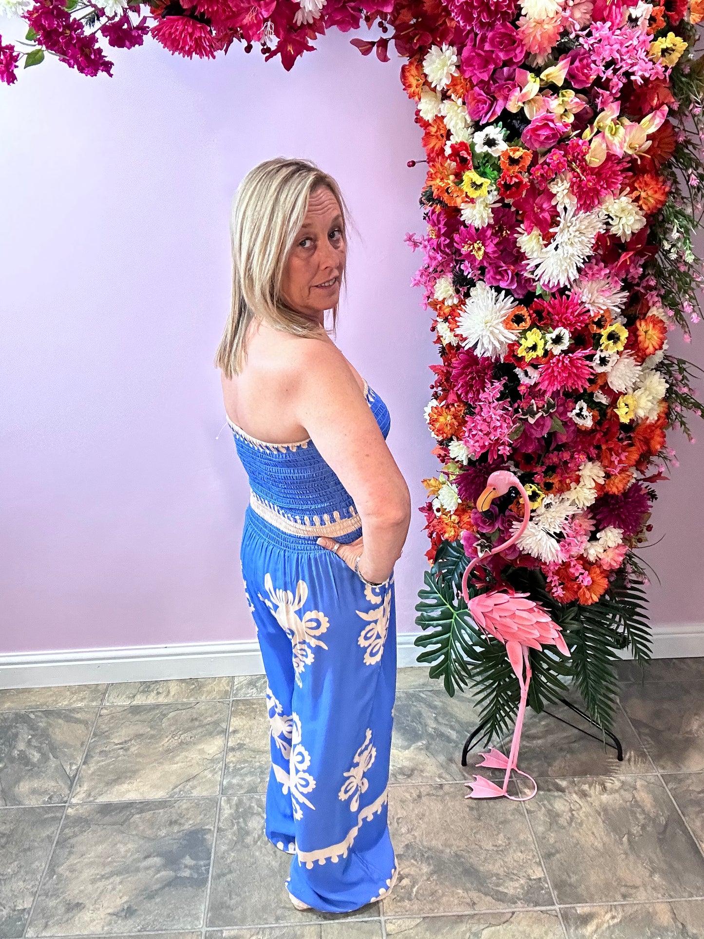 Paisley Jumpsuit Sky Blue
