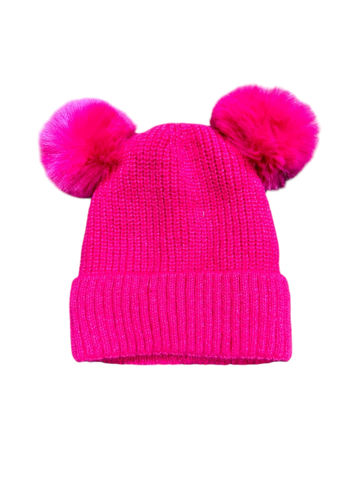 2 PomPom Ribbed Hat