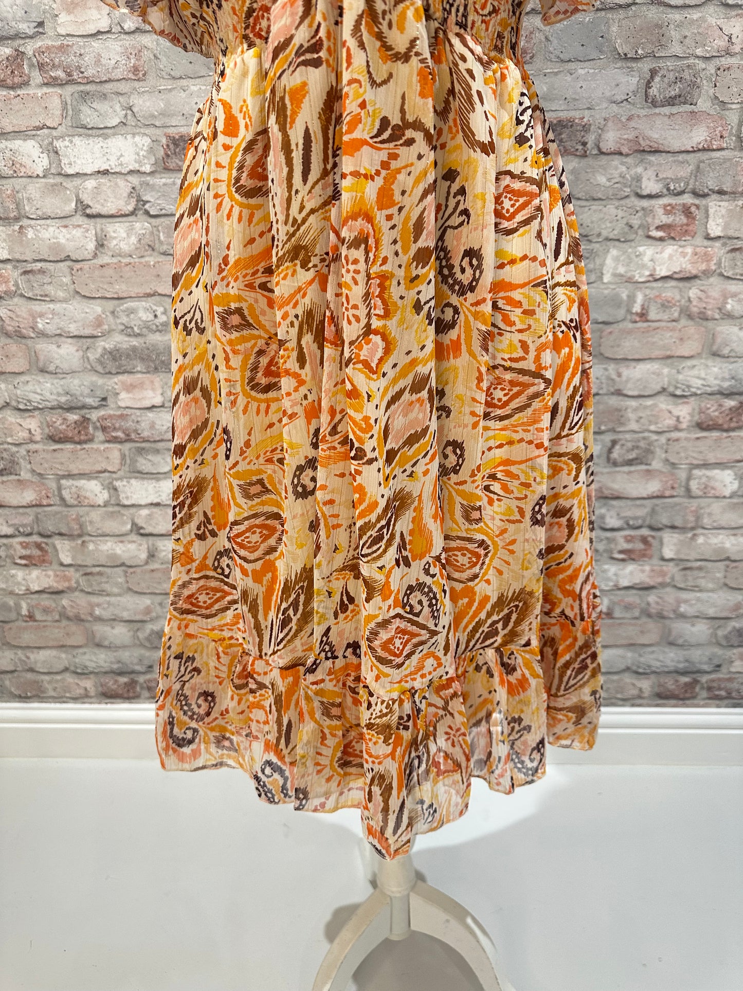 Orange burst dress