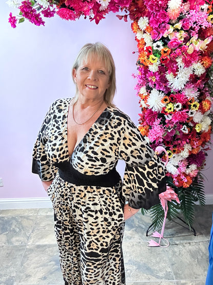 Jumpsuit Black Leopard