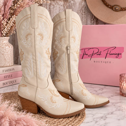 Embroidered cowboy boots