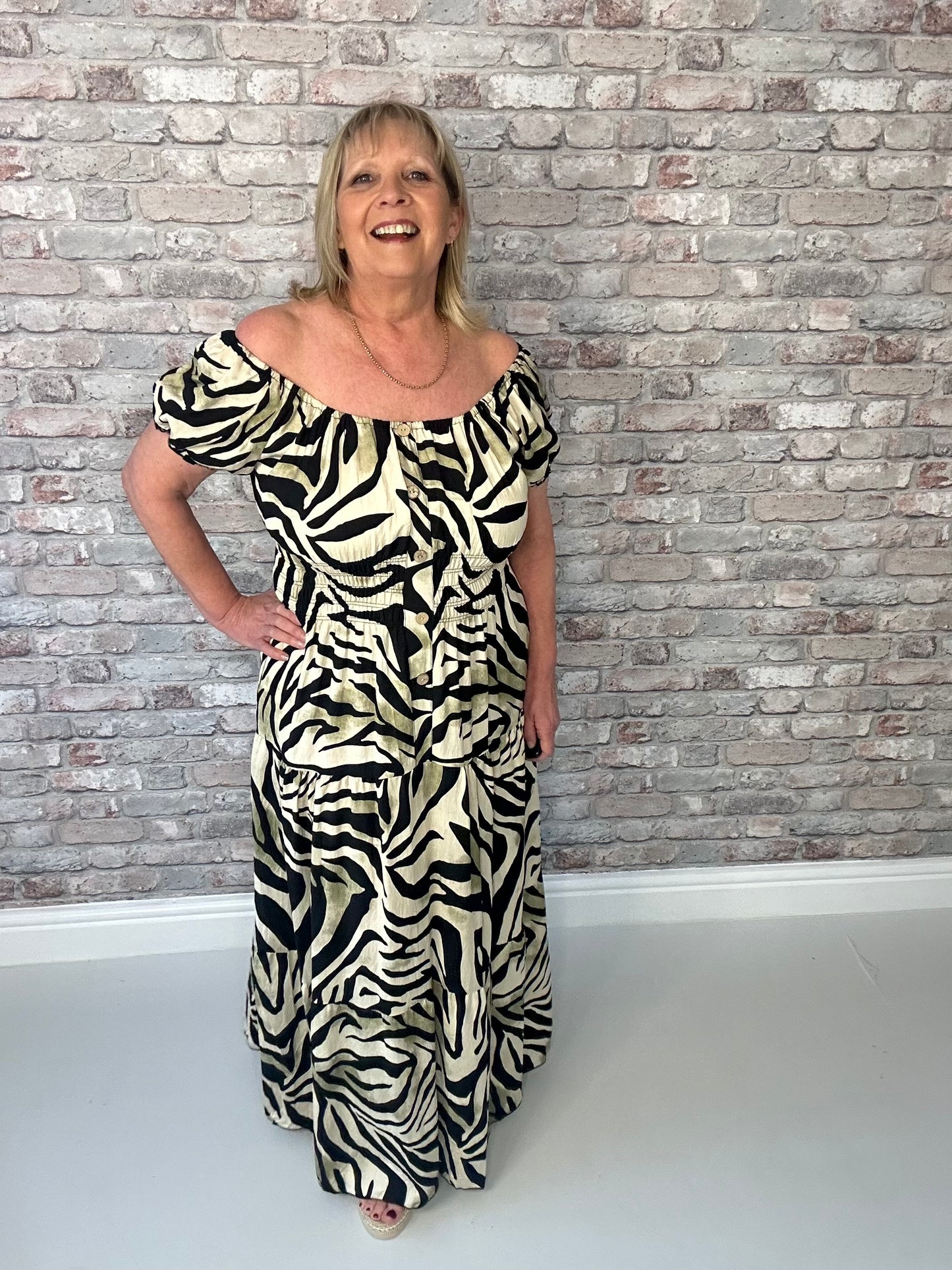 Zebra magic maxi dress