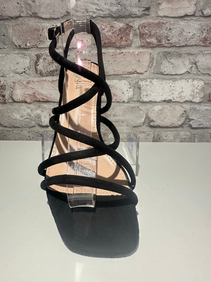 Black block heel sandal
