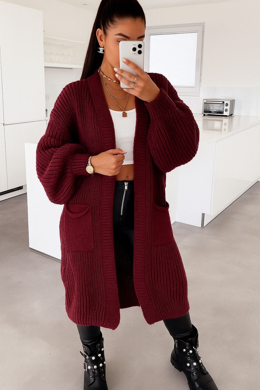 Bella Balloon sleeve cardigan