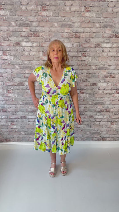 V Neck magic midi dresses